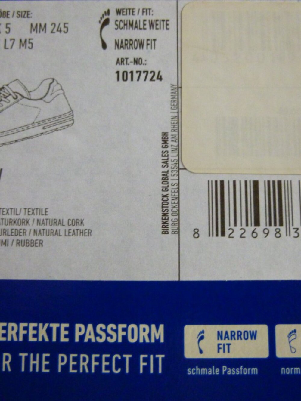 Womens BIRKENSTOCK 'Bend Low' White Leather Sneakers Size 38/8 Medium - Picture 5 of 13